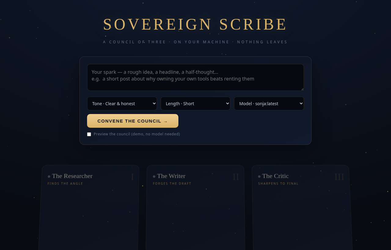 Sovereign Scribe screenshot